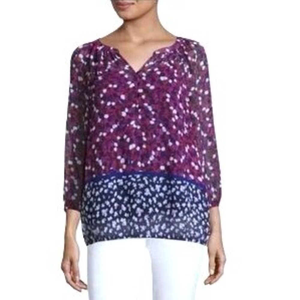 LIZ CLAIBORNE Women's Floral Blouse. Size PXL